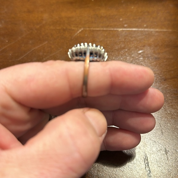 Beautiful women’s ring. Steel with large blue stone - Picture 4 of 4